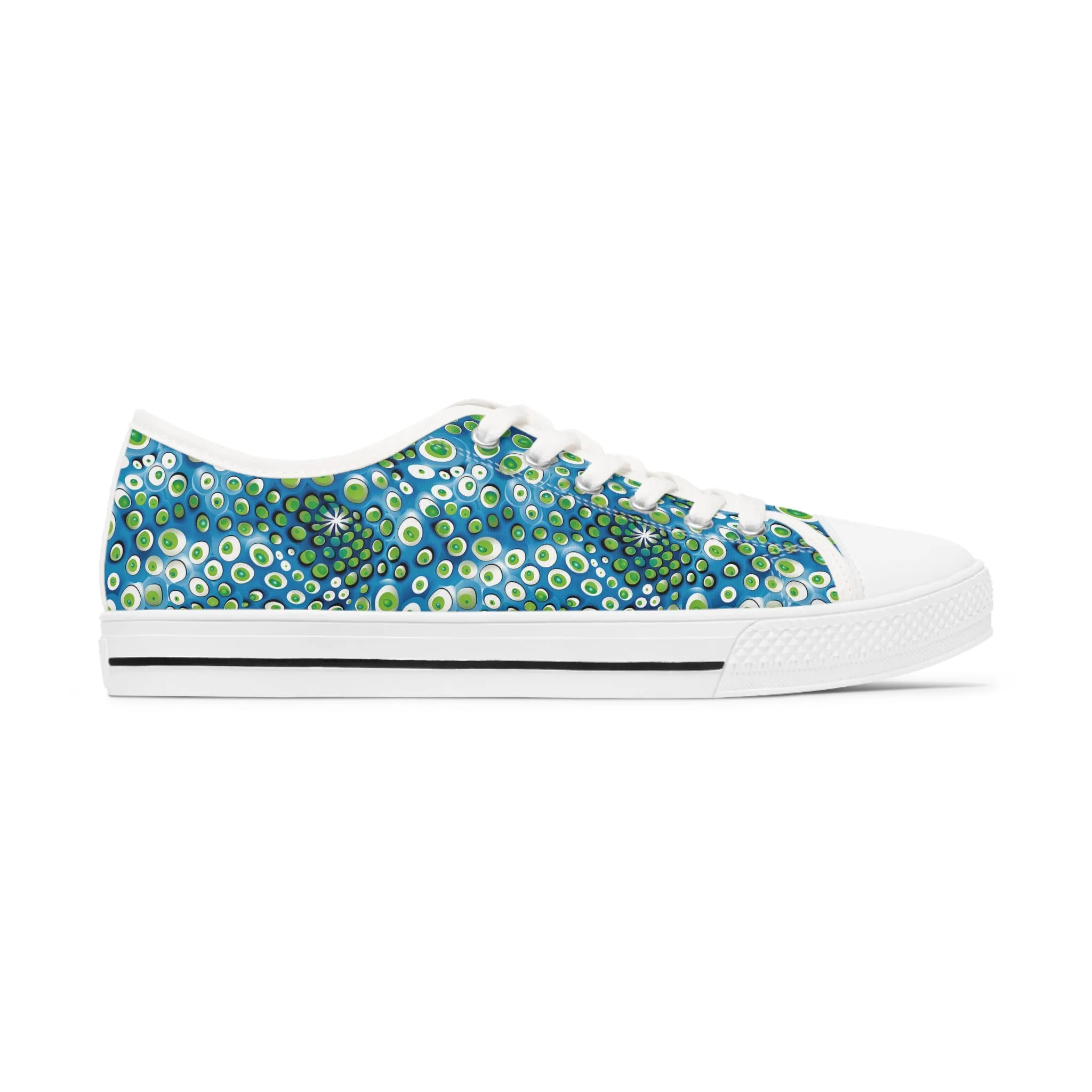 Embryonic Space Pods Ladies' Low Top Sneakers - Explore New Worlds – Where Futuristic Design Meets Bold Imagination!