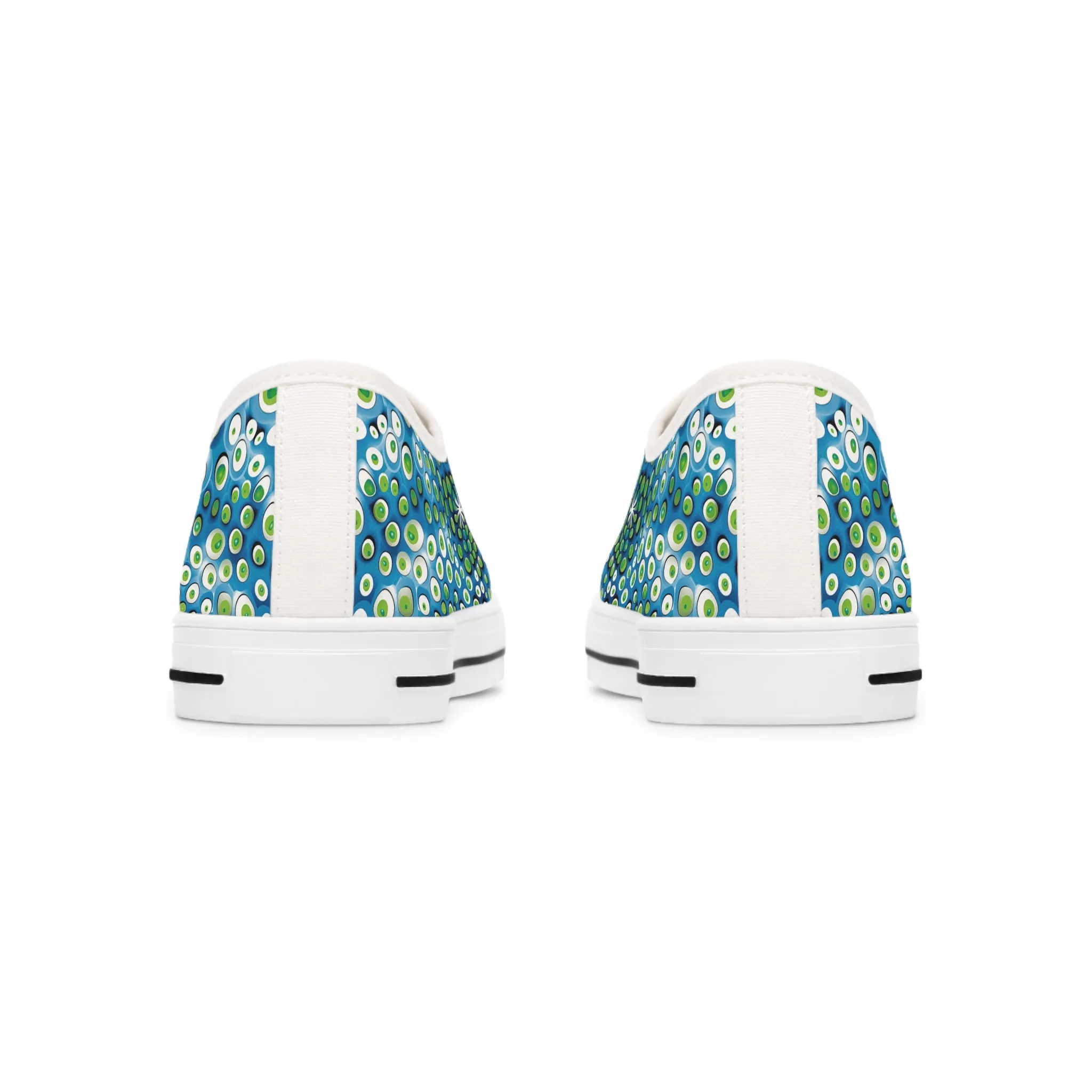 Embryonic Space Pods Ladies' Low Top Sneakers - Explore New Worlds – Where Futuristic Design Meets Bold Imagination!