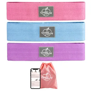 Essential Fabric Resistance Booty Band Bundle (Gym & Home Workouts)   FREE Workout eBook