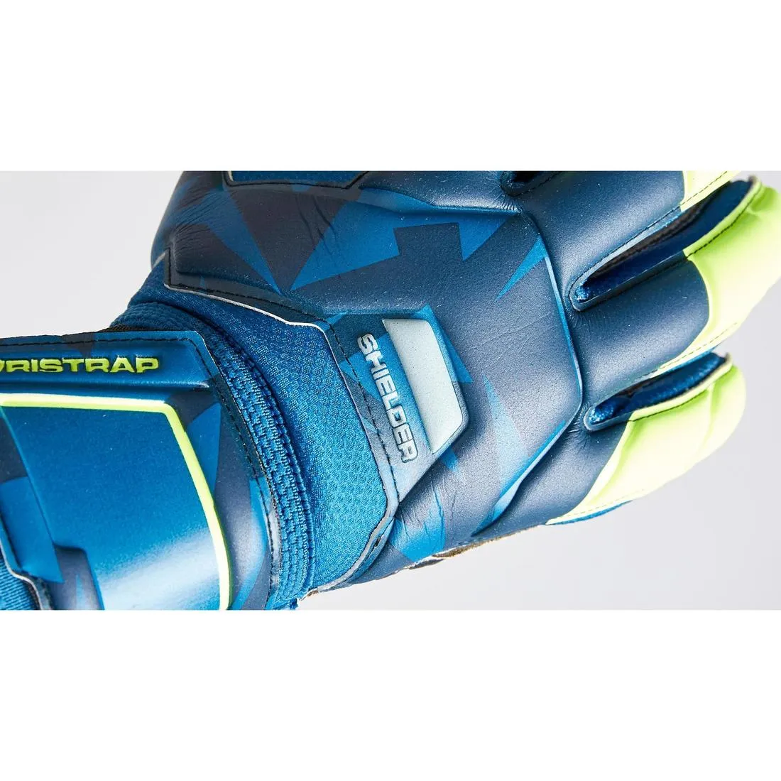 F500 Shielder Kids' Football Goalkeeper Gloves - Blue/Yellow