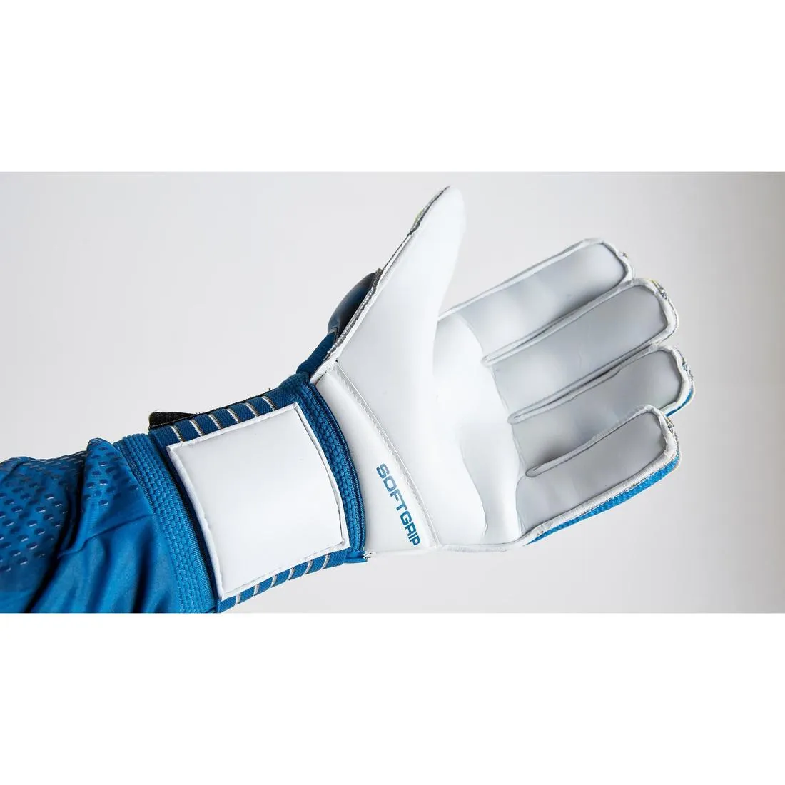 F500 Shielder Kids' Football Goalkeeper Gloves - Blue/Yellow