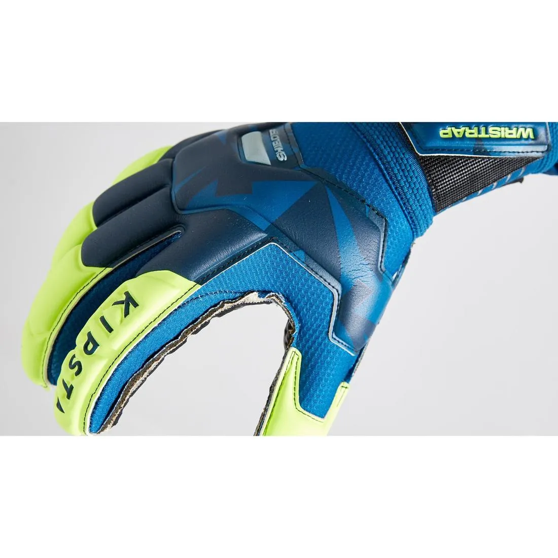 F500 Shielder Kids' Football Goalkeeper Gloves - Blue/Yellow
