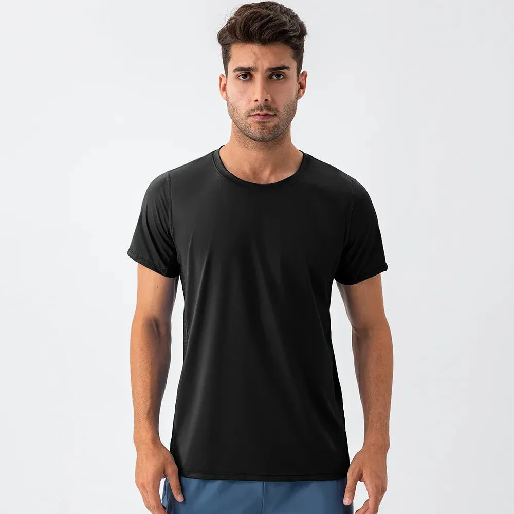 Fanceey Men's Quick-Drying Sports T-shirt - Short Sleeve Mesh Breathable Training Top