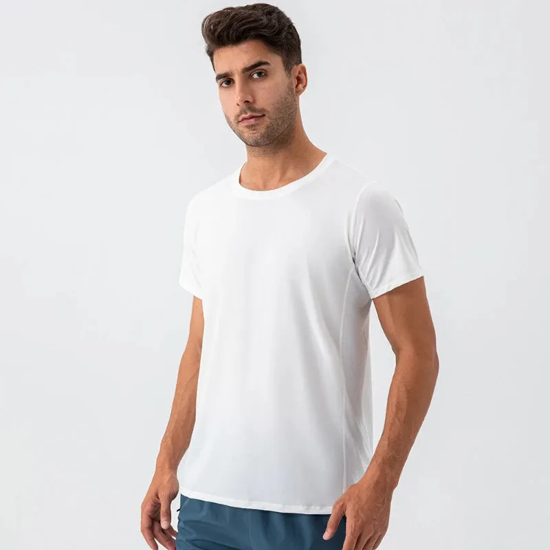 Fanceey Men's Quick-Drying Sports T-shirt - Short Sleeve Mesh Breathable Training Top