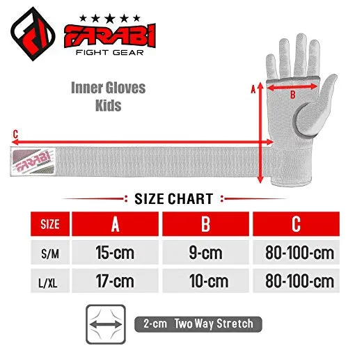FARABI Kids Hybrid Boxing Inner Gloves Punching Boxing Gloves (Blue)
