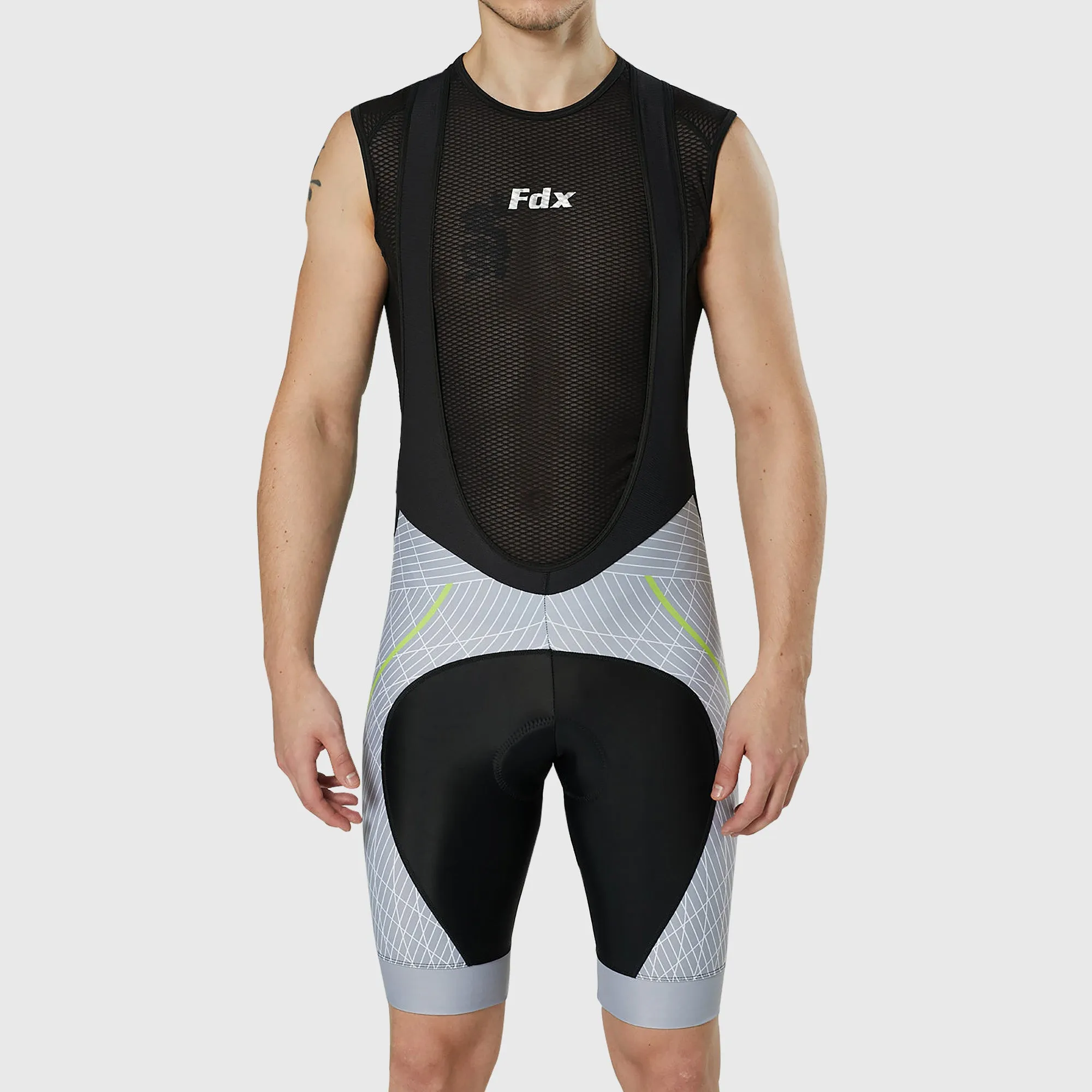 Fdx Classic II Grey Men's & Boy's Padded Summer Cycling Bib Shorts