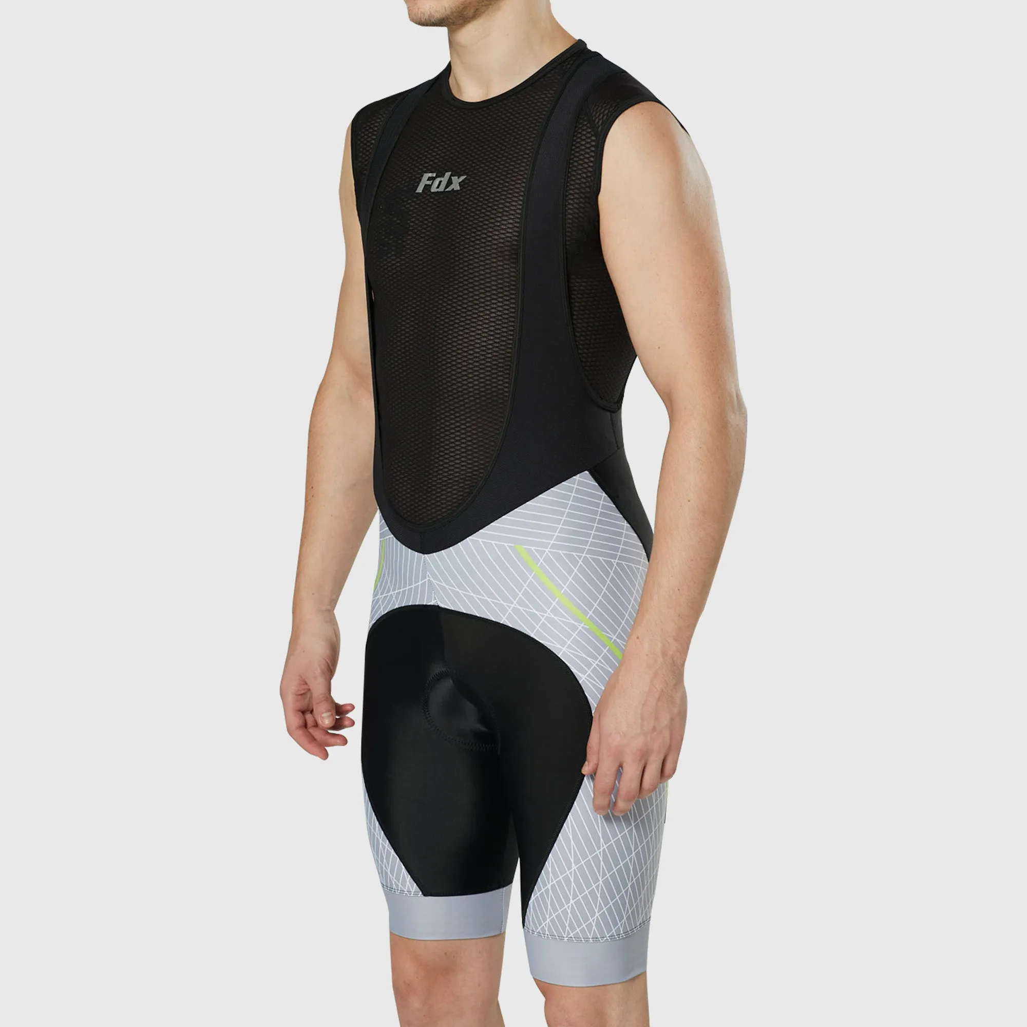 Fdx Classic II Grey Men's & Boy's Padded Summer Cycling Bib Shorts