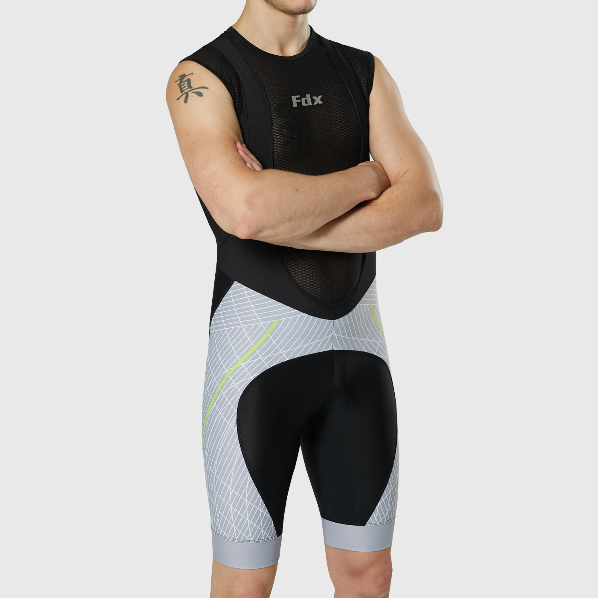 Fdx Classic II Grey Men's & Boy's Padded Summer Cycling Bib Shorts