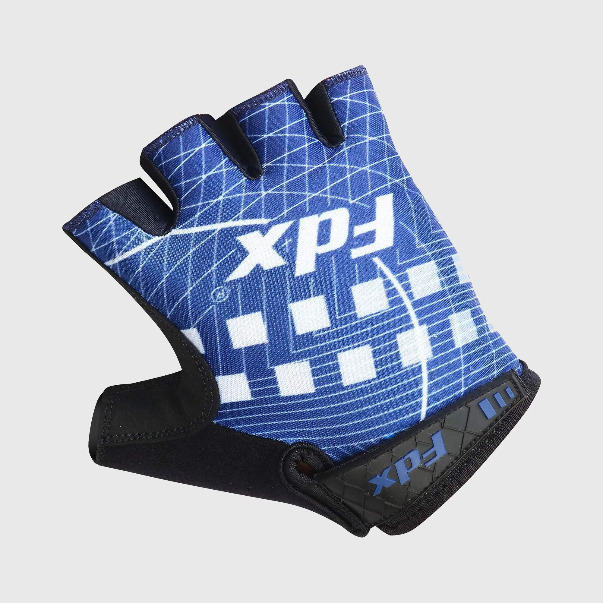 Fdx Classic Ii Navy Blue Gel Padded Short Finger Summer Cycling Gloves