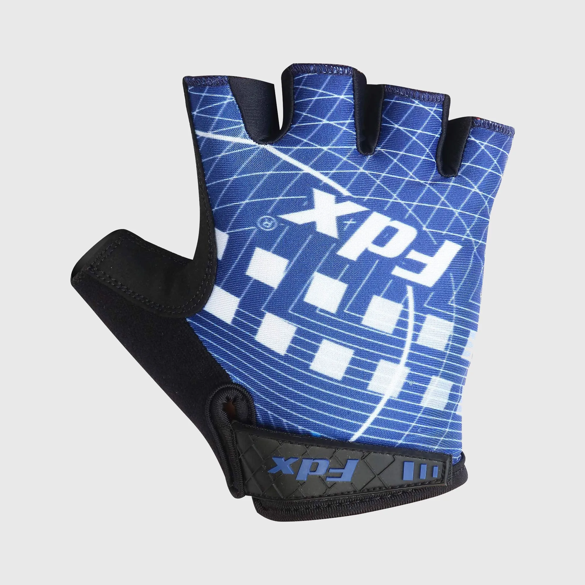 Fdx Classic Ii Navy Blue Gel Padded Short Finger Summer Cycling Gloves