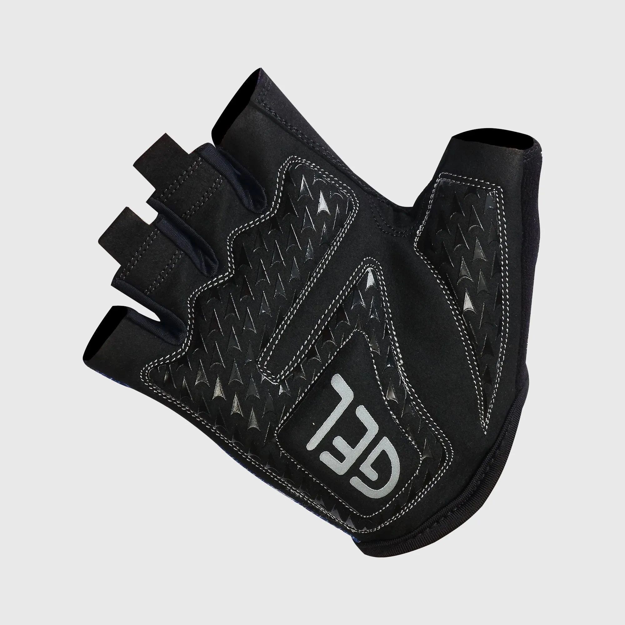 Fdx Classic Ii Navy Blue Gel Padded Short Finger Summer Cycling Gloves