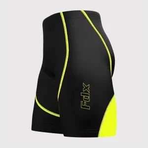 Fdx Ezflow Yellow Men's & Boy's Anti-Bac Padded Summer Cycling Shorts