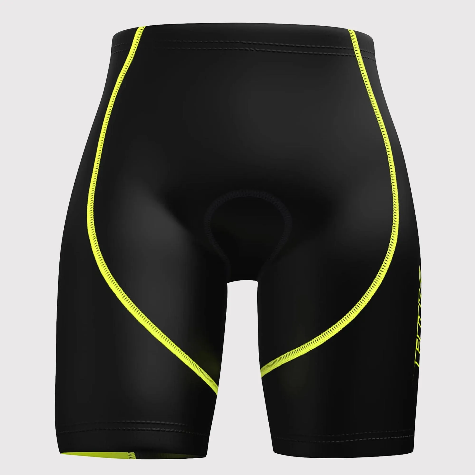Fdx Ezflow Yellow Men's & Boy's Anti-Bac Padded Summer Cycling Shorts