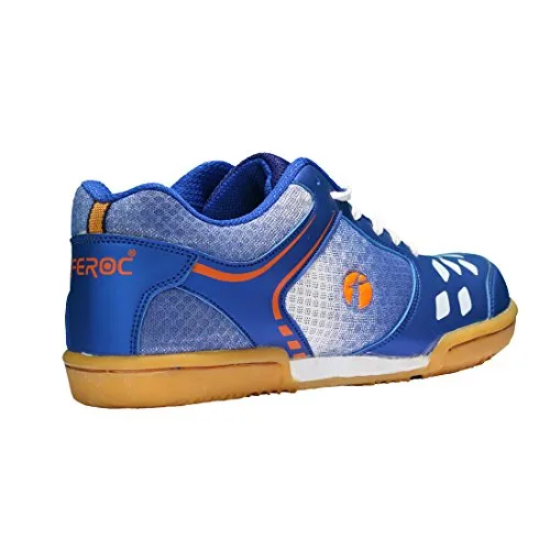 Feroc Men's Court Blue Non-Marking Badminton Shoes -9