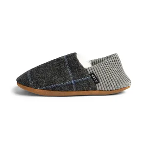 Finn Houndstooth Suede House Shoes