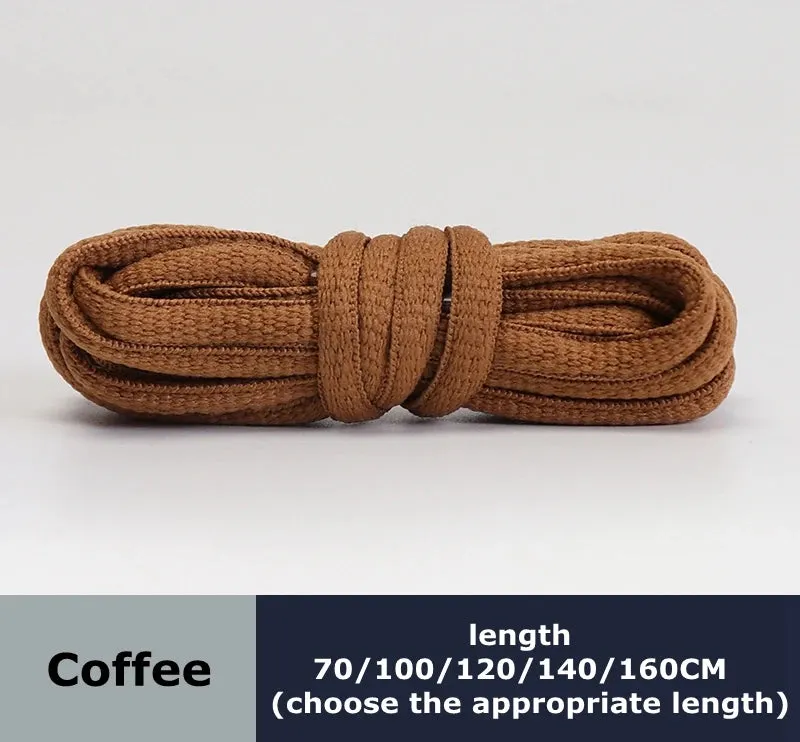 Flat Semicircular Sports Shoelaces for Men and Women - Round Laces in 23 Colors, Suitable for All Shoes