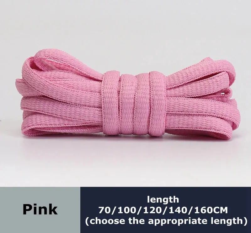 Flat Semicircular Sports Shoelaces for Men and Women - Round Laces in 23 Colors, Suitable for All Shoes