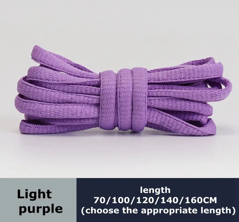 Flat Semicircular Sports Shoelaces for Men and Women - Round Laces in 23 Colors, Suitable for All Shoes