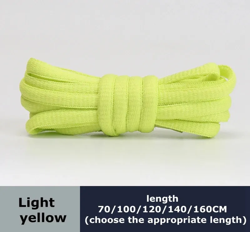 Flat Semicircular Sports Shoelaces for Men and Women - Round Laces in 23 Colors, Suitable for All Shoes