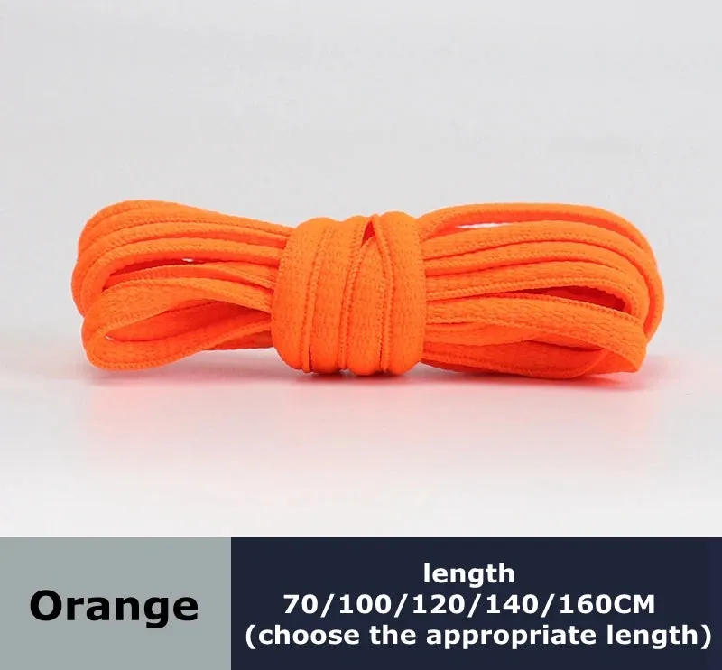 Flat Semicircular Sports Shoelaces for Men and Women - Round Laces in 23 Colors, Suitable for All Shoes