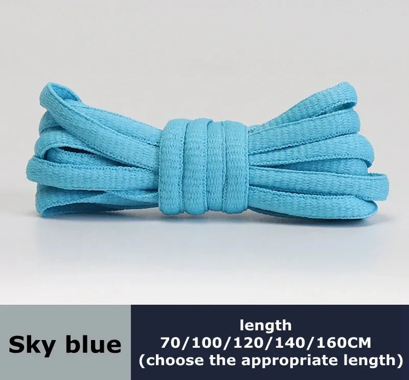 Flat Semicircular Sports Shoelaces for Men and Women - Round Laces in 23 Colors, Suitable for All Shoes