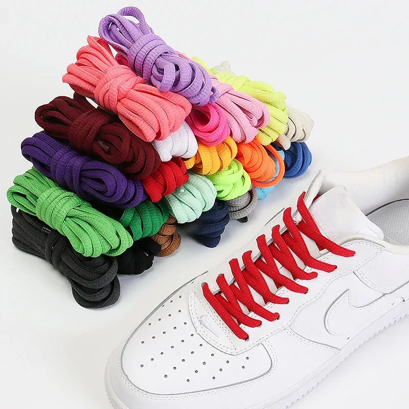 Flat Semicircular Sports Shoelaces for Men and Women - Round Laces in 23 Colors, Suitable for All Shoes