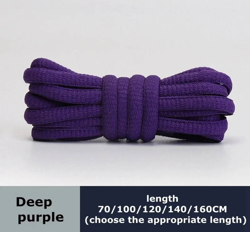 Flat Semicircular Sports Shoelaces for Men and Women - Round Laces in 23 Colors, Suitable for All Shoes