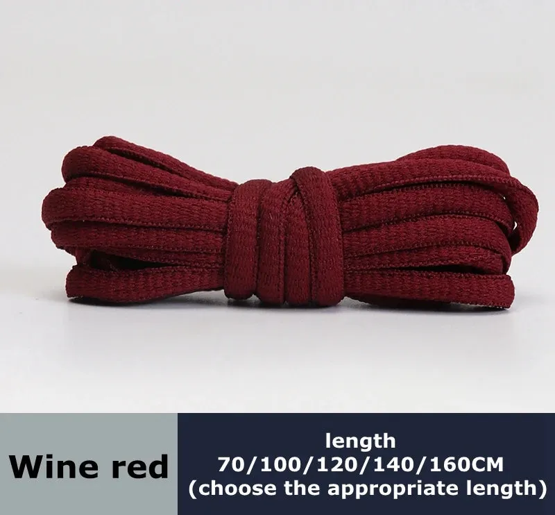 Flat Semicircular Sports Shoelaces for Men and Women - Round Laces in 23 Colors, Suitable for All Shoes