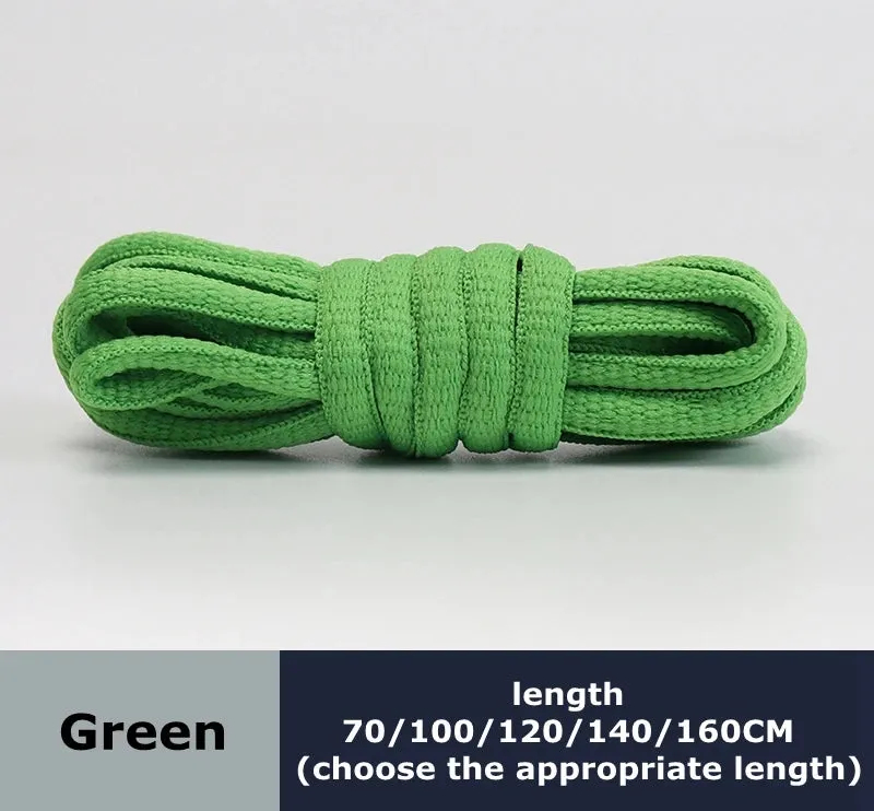 Flat Semicircular Sports Shoelaces for Men and Women - Round Laces in 23 Colors, Suitable for All Shoes