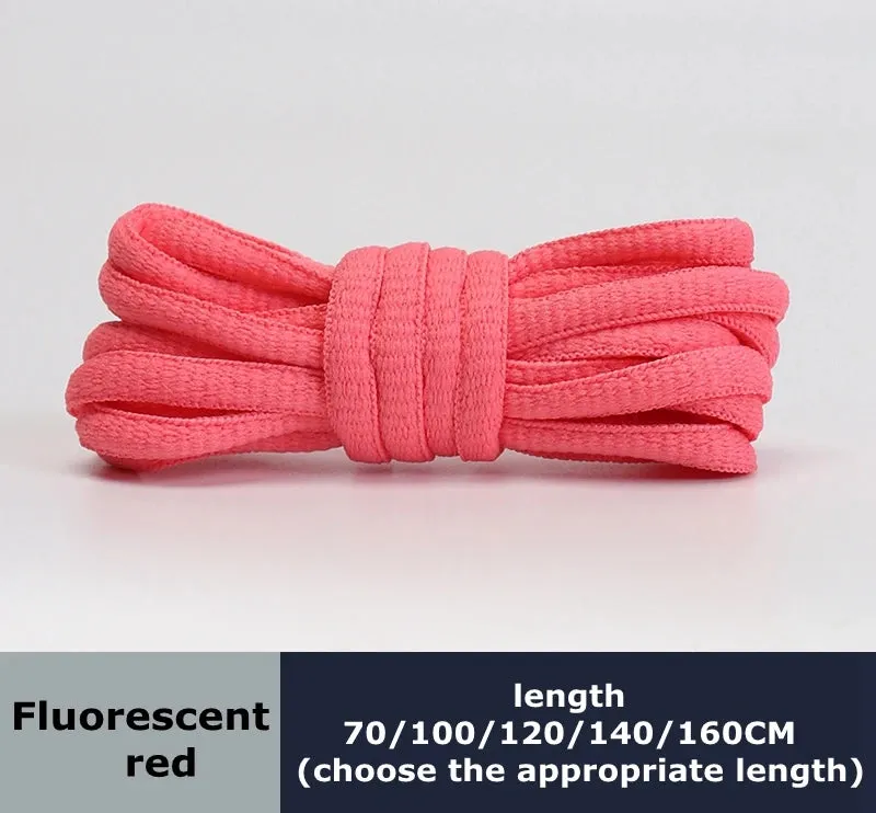 Flat Semicircular Sports Shoelaces for Men and Women - Round Laces in 23 Colors, Suitable for All Shoes