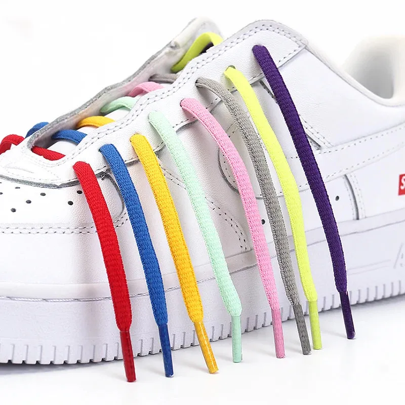 Flat Semicircular Sports Shoelaces for Men and Women - Round Laces in 23 Colors, Suitable for All Shoes