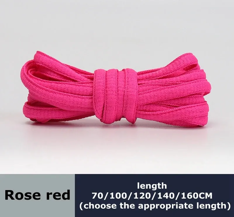 Flat Semicircular Sports Shoelaces for Men and Women - Round Laces in 23 Colors, Suitable for All Shoes