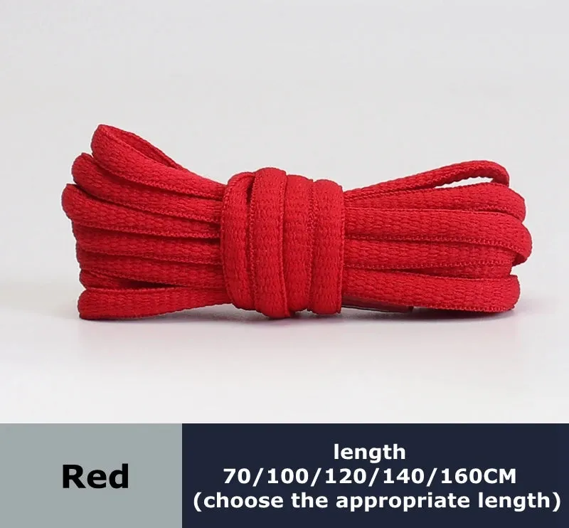 Flat Semicircular Sports Shoelaces for Men and Women - Round Laces in 23 Colors, Suitable for All Shoes