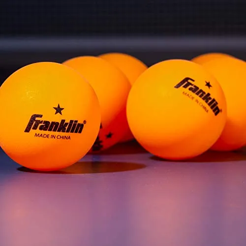 Franklin Sports 1 Star Table Tennis Balls (Pack of 6), Orange, 40 mm