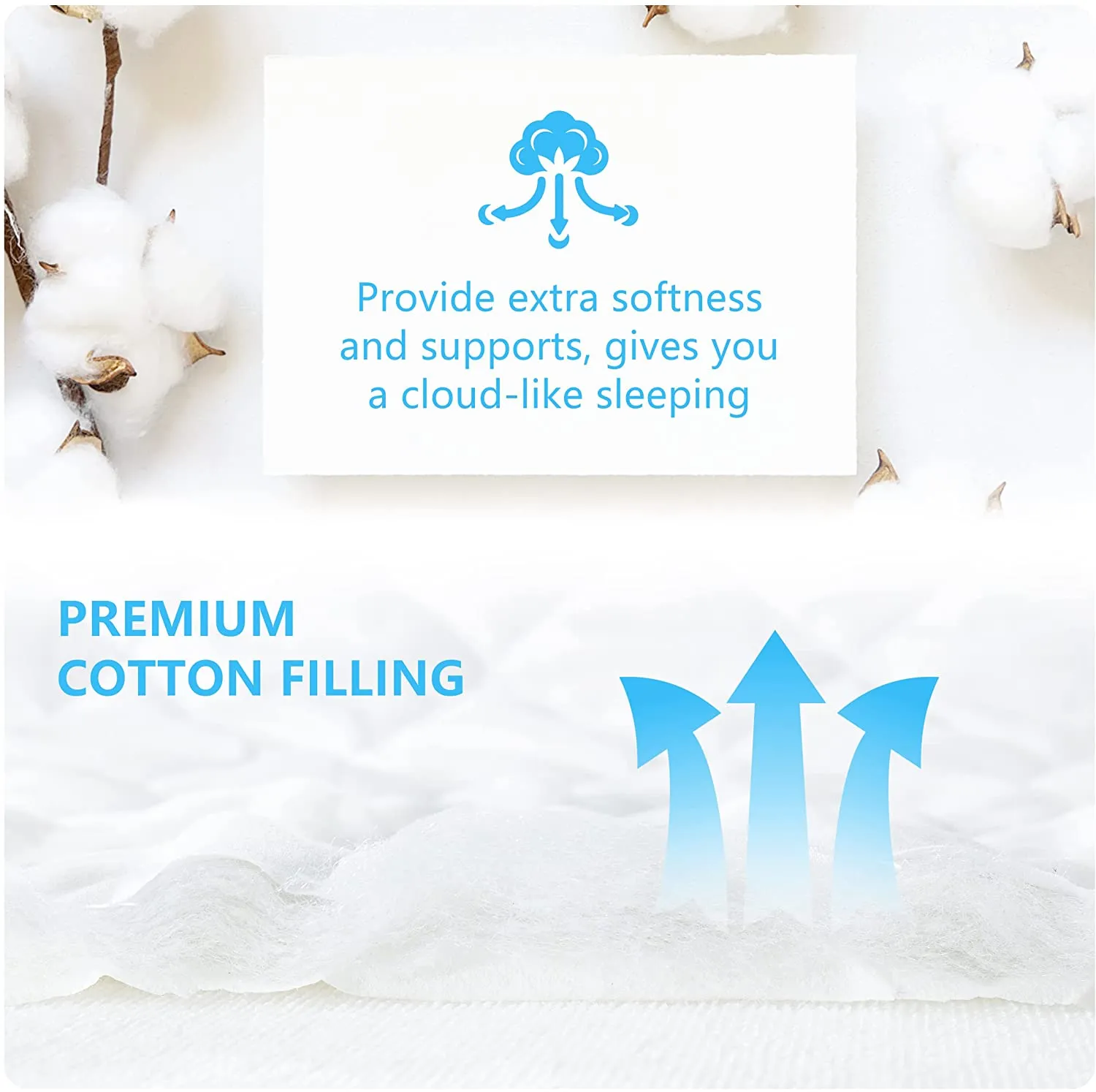 Full Size Quilted Fitted Mattress Pad, Waterproof Breathable Soft Mattress Protector, Deep Pocket Fitted Style Bed Cover, Vinyl-Free, White