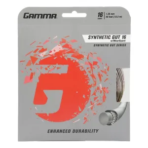 Gamma Synthetic 16/1.30 with Wearguard Tennis String (Silver)