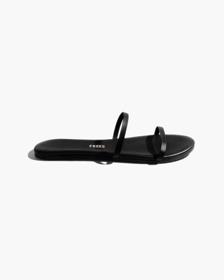 Gemma Vegan Sandal Matte Black | TKEES