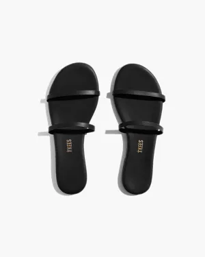 Gemma Vegan Sandal Matte Black | TKEES