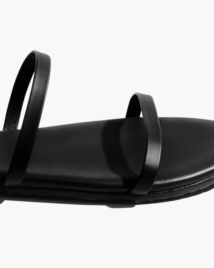 Gemma Vegan Sandal Matte Black | TKEES