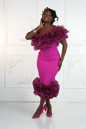 Geneva Came To Slay Dress - Fushia