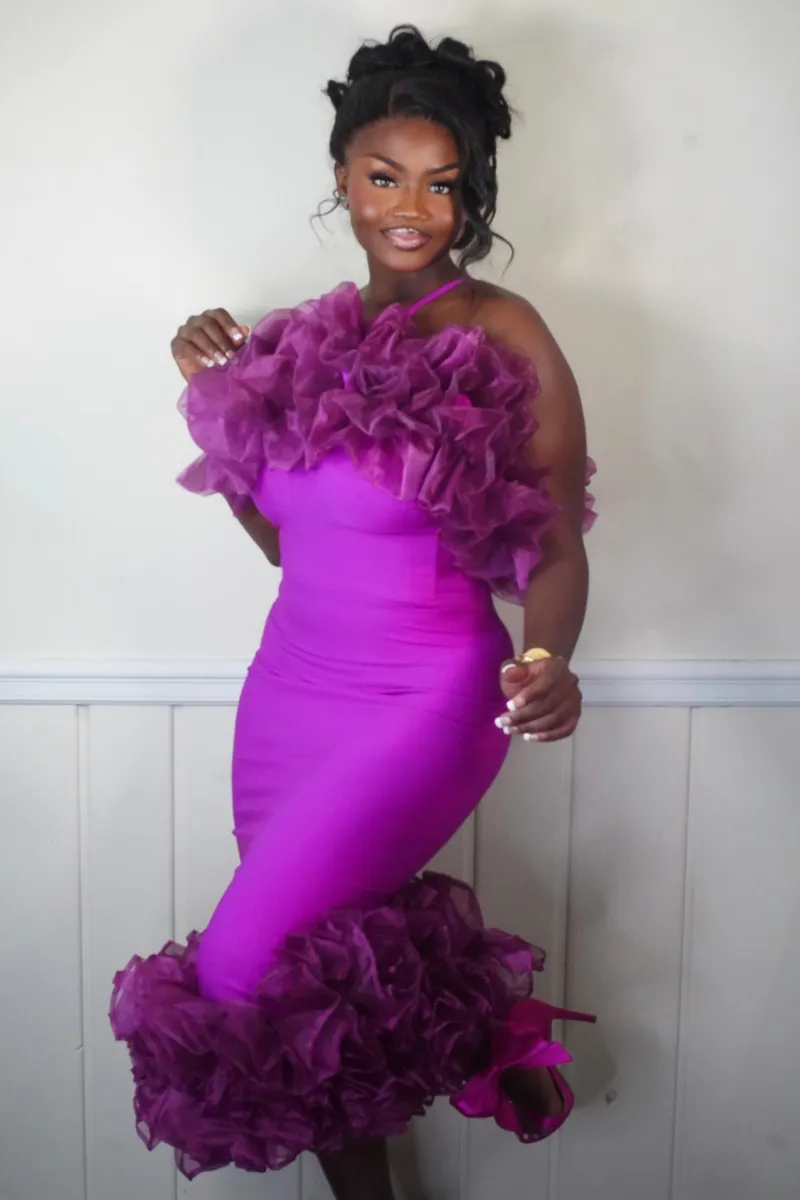 Geneva Came To Slay Dress - Fushia
