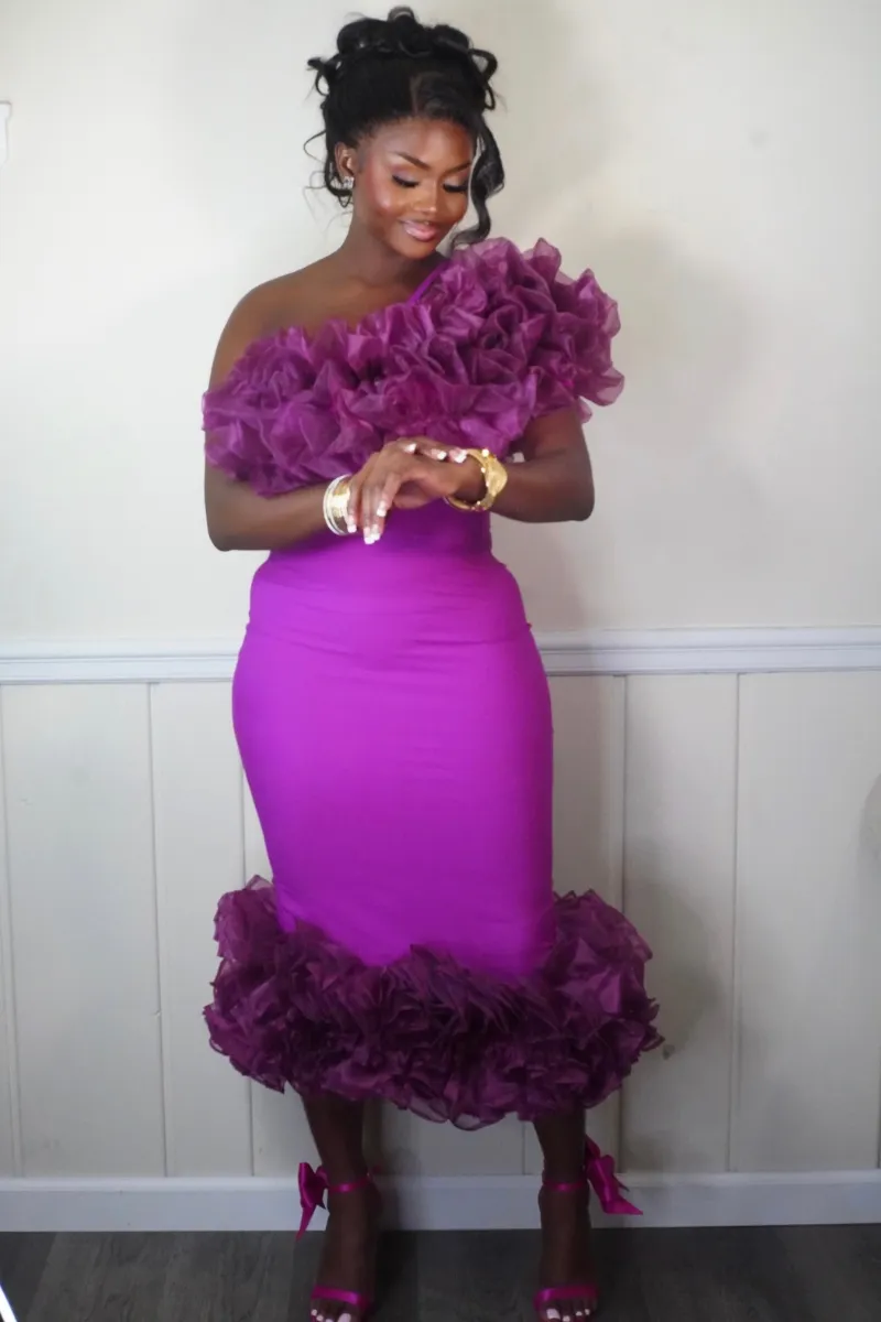 Geneva Came To Slay Dress - Fushia