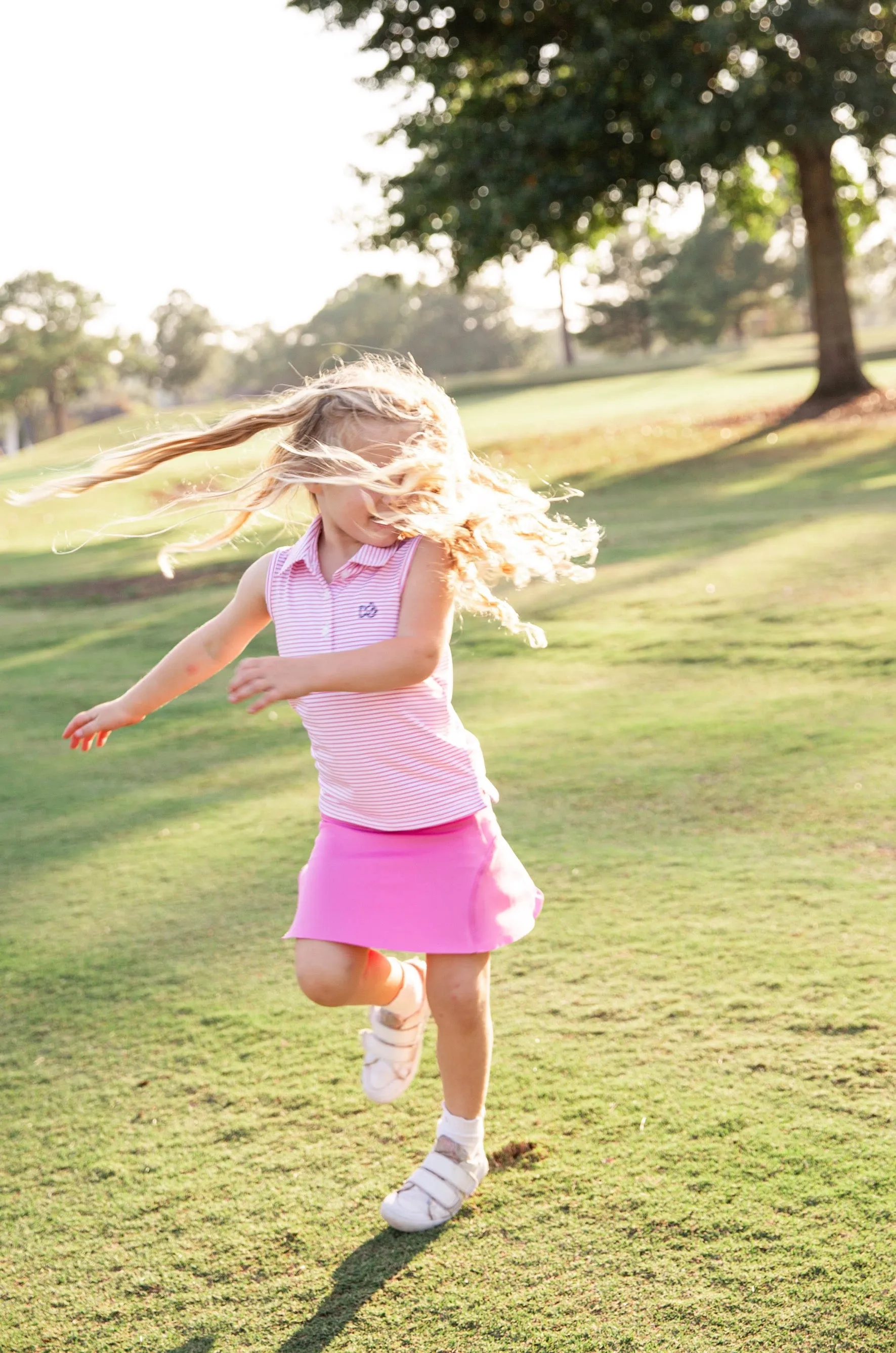 Girls' Tennis Twirl Skort in Fuchsia Pink