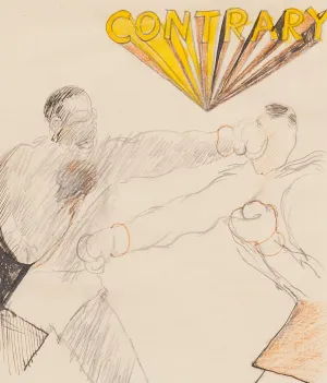GREG CURNOE "BOXERS" DRAWING