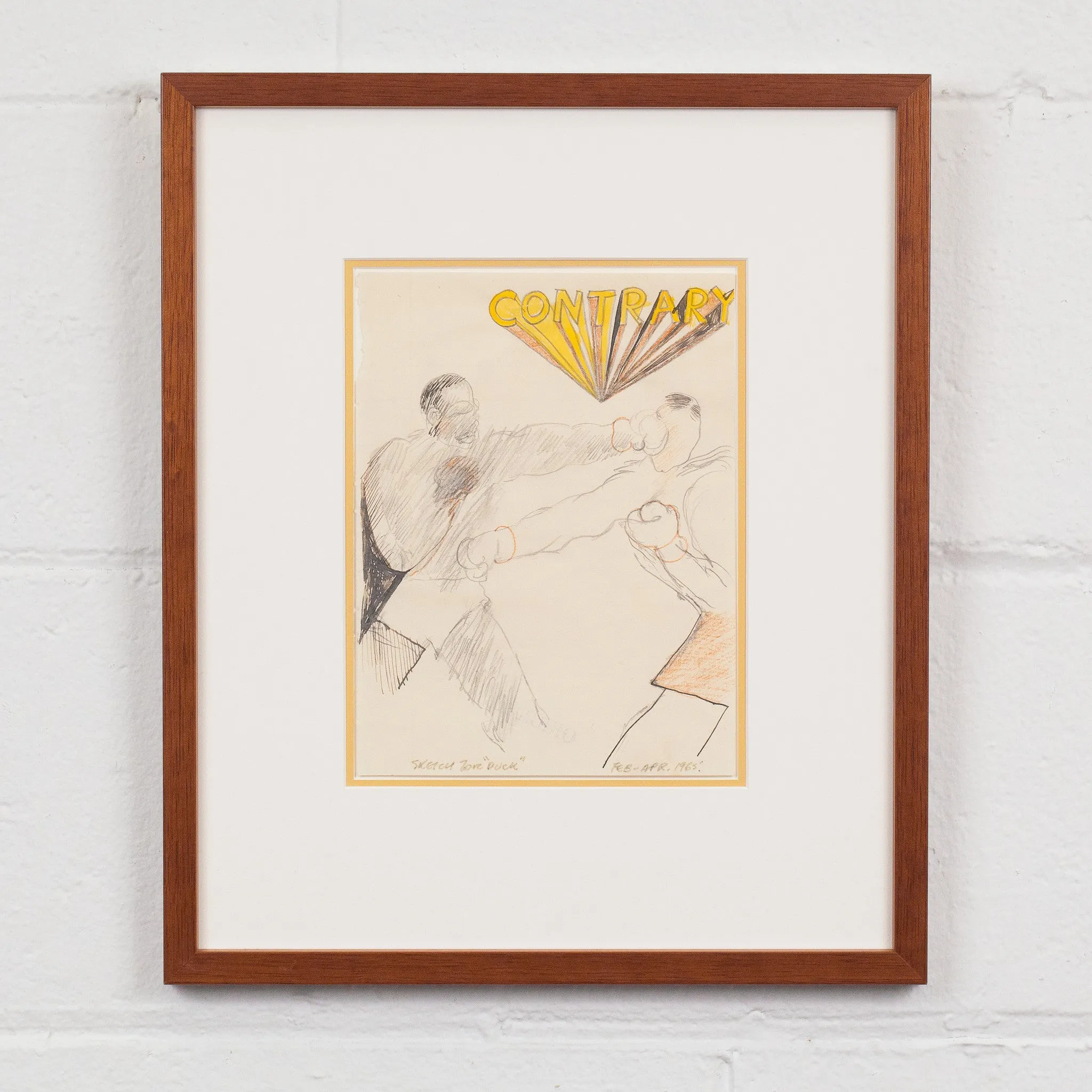 GREG CURNOE "BOXERS" DRAWING