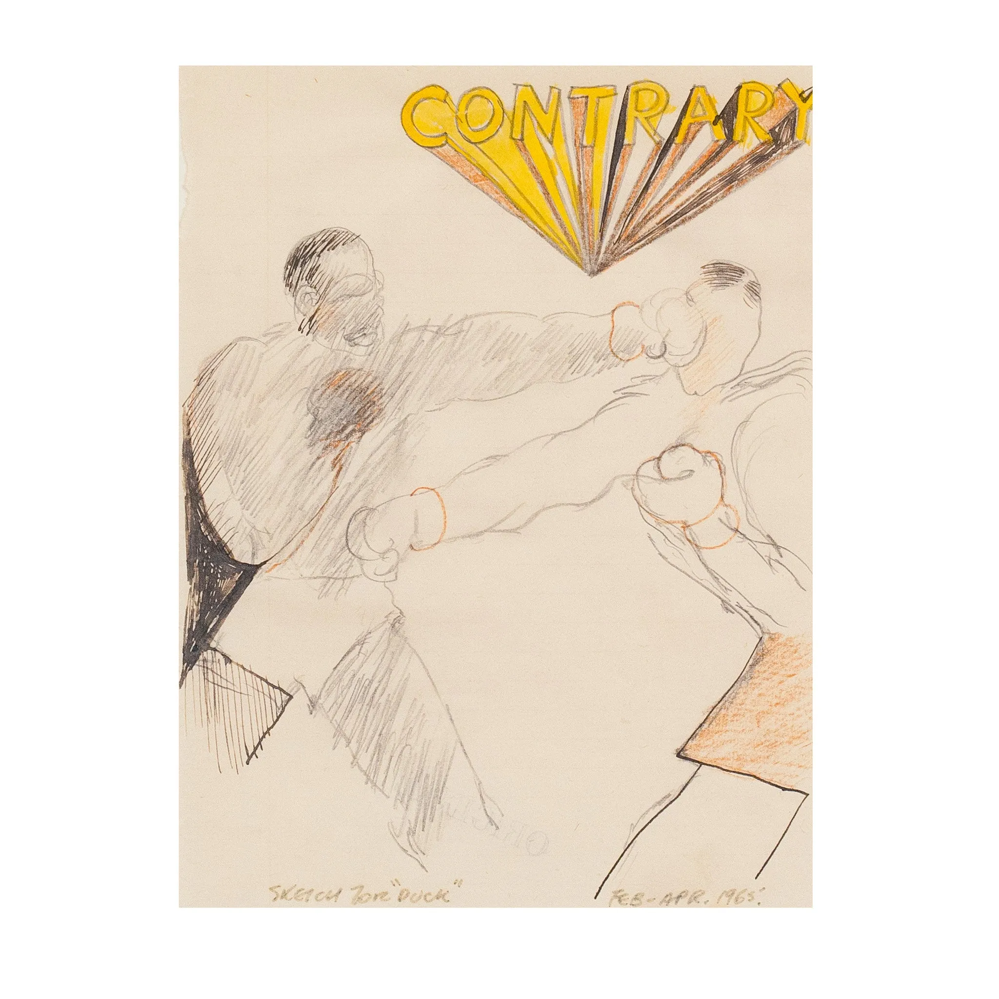 GREG CURNOE "BOXERS" DRAWING