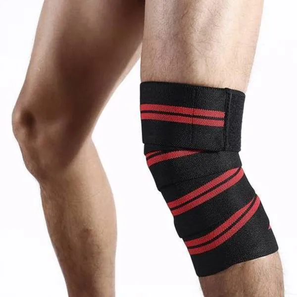 GYM ELASTIC KNEE WRAPS WEIGHT SQUAT POWER LIFTING