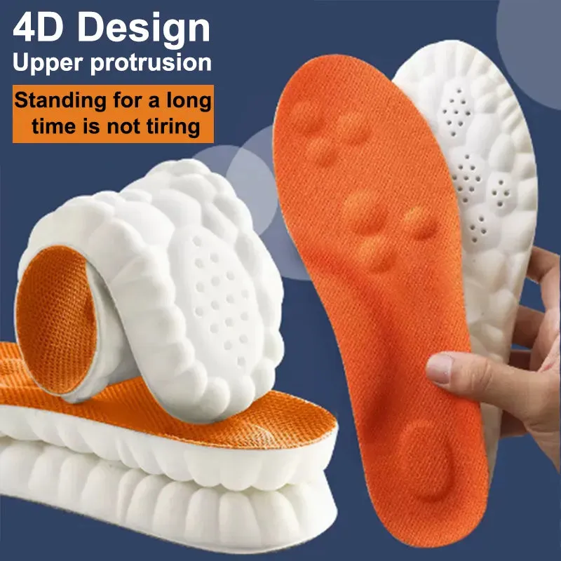 High Elasticity Latex Sport Insoles - Arch Support Orthotic Pads for Breathable Shock Absorption