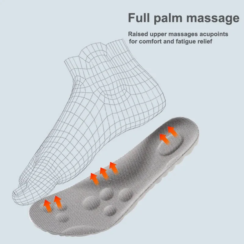 High Elasticity Latex Sport Insoles - Arch Support Orthotic Pads for Breathable Shock Absorption