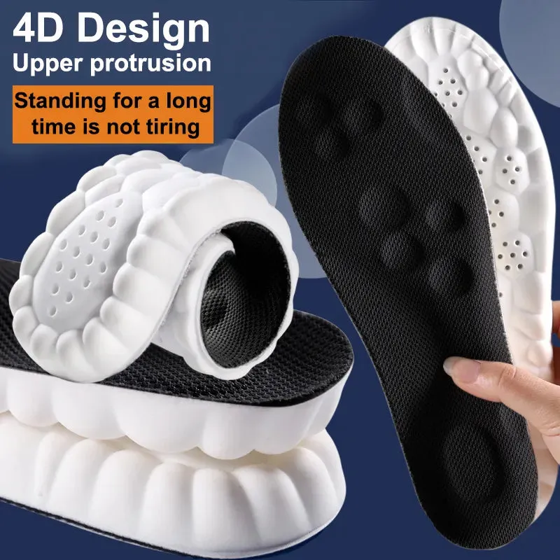 High Elasticity Latex Sport Insoles - Arch Support Orthotic Pads for Breathable Shock Absorption